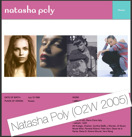 Natasha's profile on O2W in 2005! Natasha's profile on O2W in 2005!