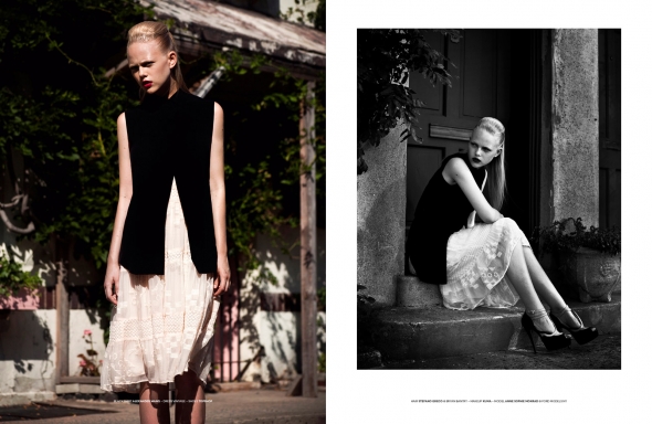 black shirt Alexander Wang - dress vintage - shoes Topshop.
