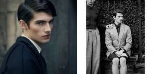 (2) Left: Sam wears shirt & coat Lou Dalton. Right: Curt wears shirt Lanvin - trousers Calum Harvey; Louis wears shirt COS - jacket Beyond Retro - shorts Jakob Ashton