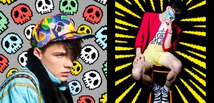 Mateus wears; on left: hat & coat vintage. On right: shirt Obesity and Speed, jacket & shorts vintage.