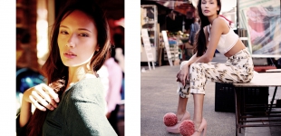 (3) (L) dress Khrystyna Fomenko. (R) top Andraya Farrag - trousers Eilish Macintosh - shoes Georgie Bee