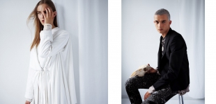 the pain must feel like snow (4) Left: Anna wears dress & jacket Sofia Järnefelt. Right: Lauri wears jacket John Lawrence Sullivan, shirt & trousers Laitinen.