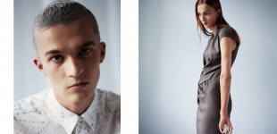 the pain must feel like snow (6) Left: Lauri wears shirt Comme des Garçons. Right: Anna wears dress Helmut Lang.