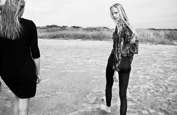 Emelie wears shirt Diana Orving - tights Cheap Monday. Hanna wears dress Whyred